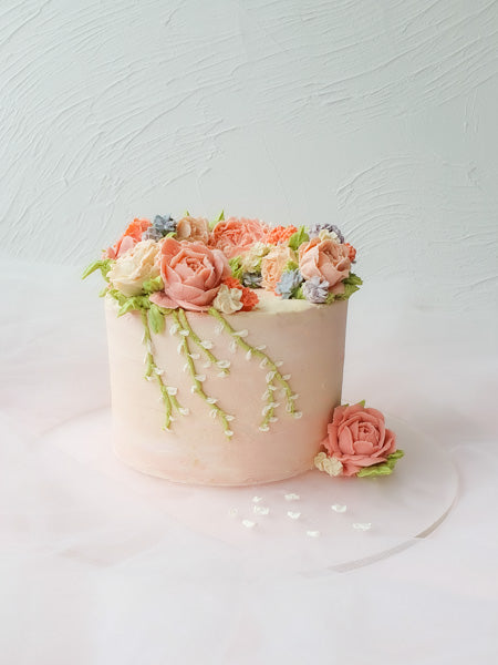 Spring garden floral cake