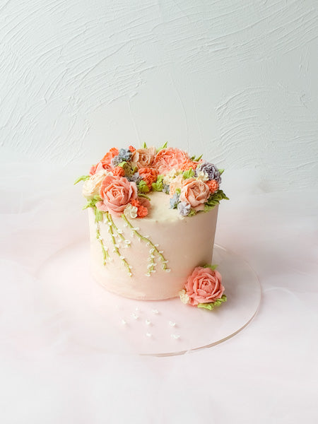 spring garden beanpaste floral cake