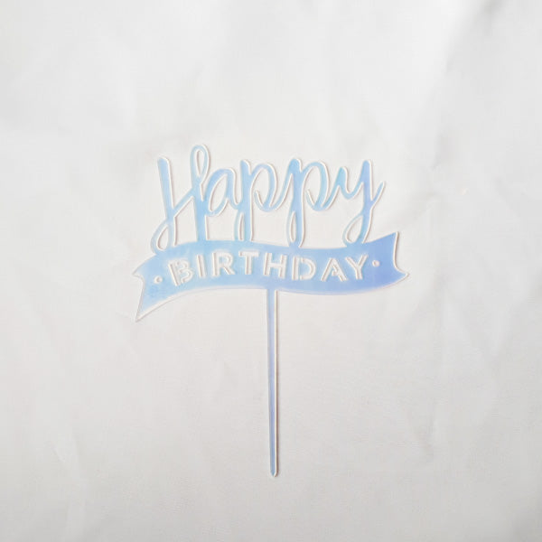 Iridescent Birthday Flag Topper