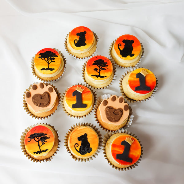 Lion King Silhouette Cupcakes