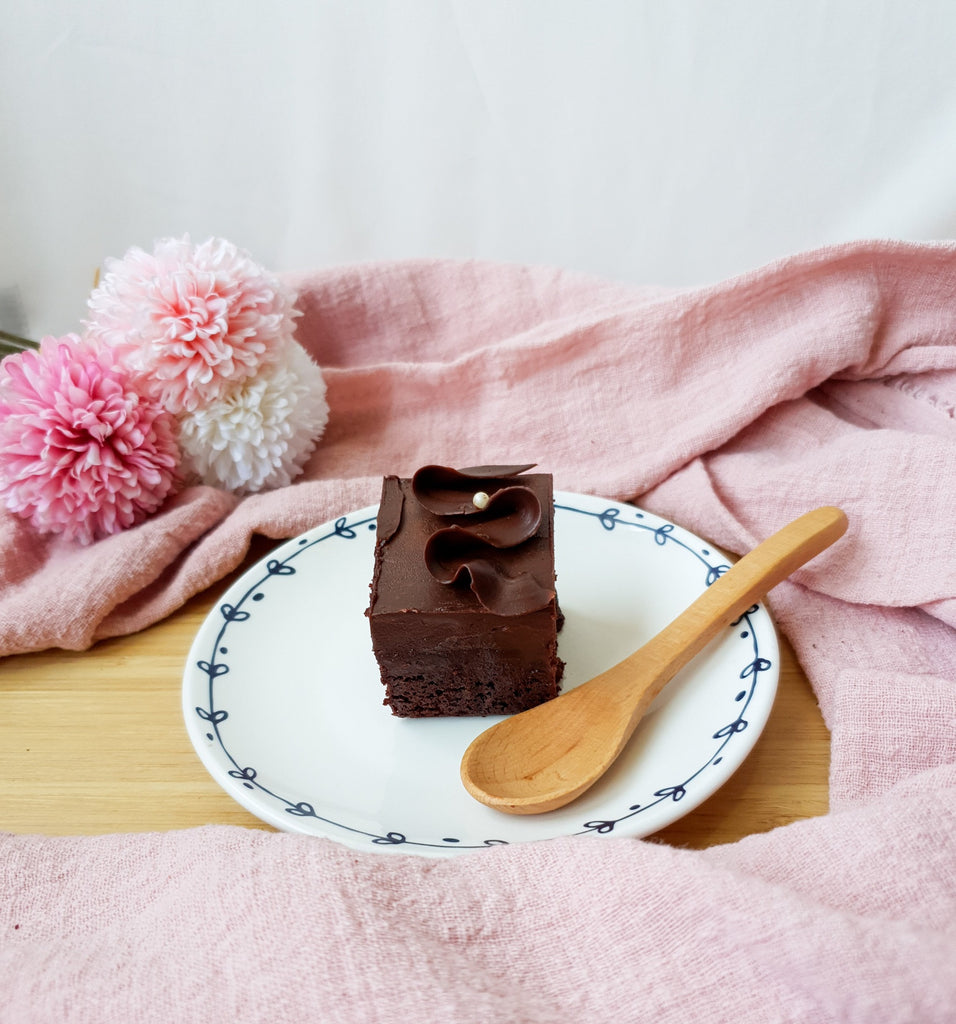 Slice of Ethereal Bake's chewy double chocolate fudge brownie